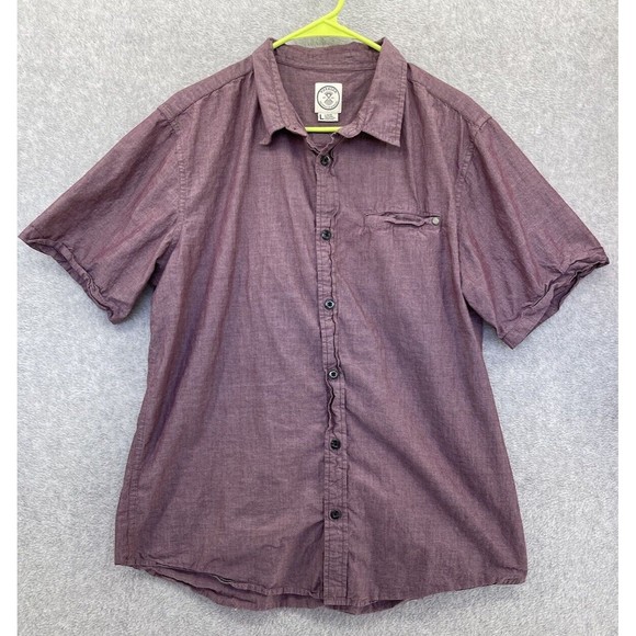 VOYAGER Other - Voyager Mens Button Down Shirt Short Sleeve Size Large Magenta